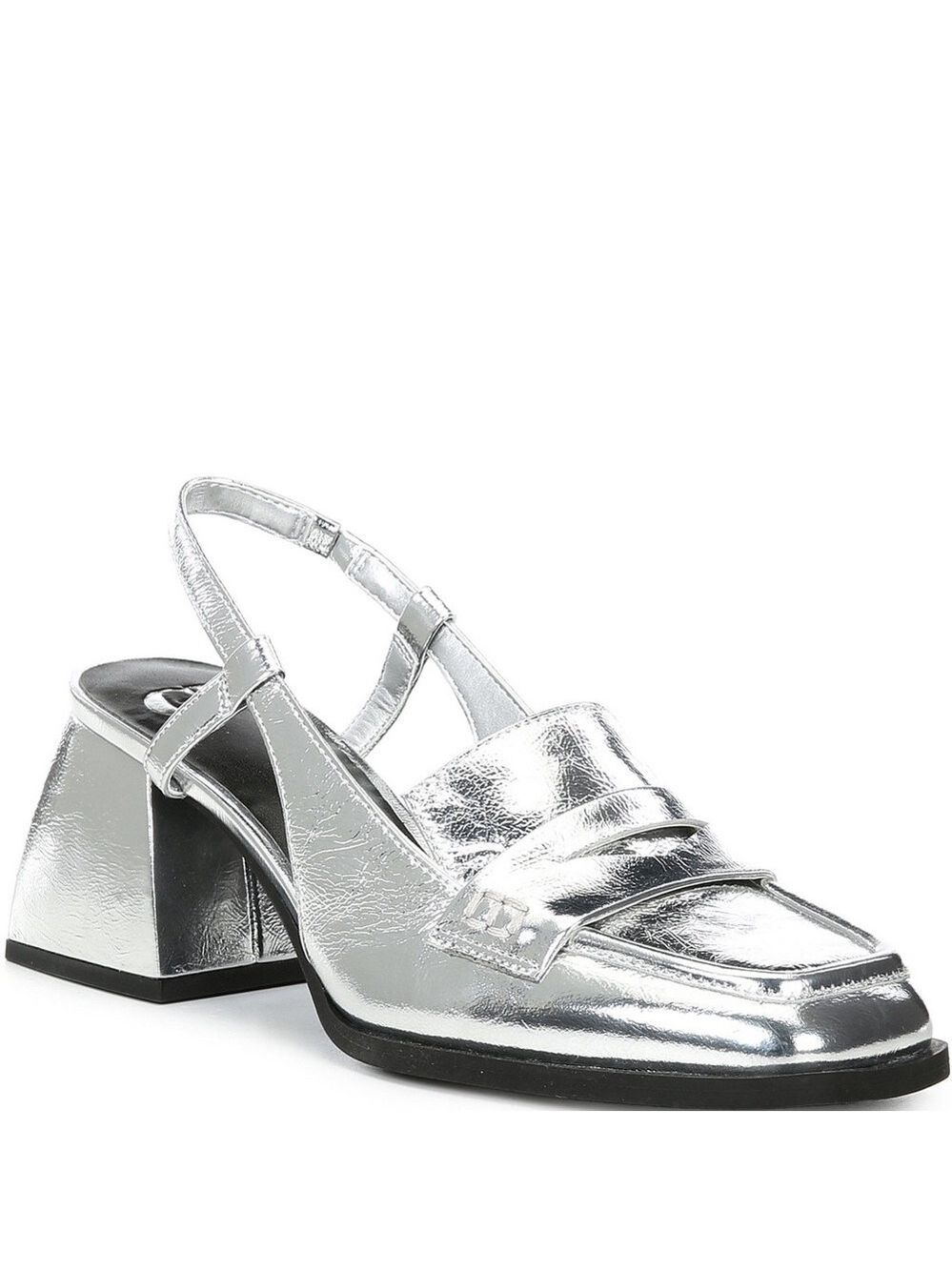 NWOB $89 Gianni Bini Crinkle Metallic Sling-backs